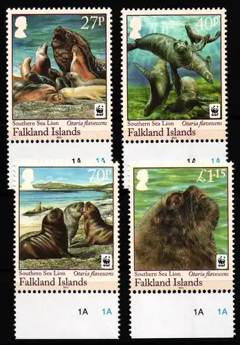 Falkland Inseln 1143-1146 postfrisch Robben #JV451