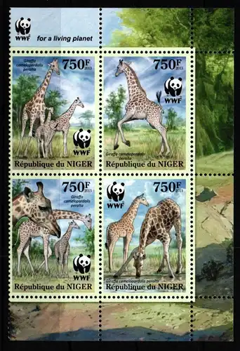 Niger 2142-2145 postfrisch als 4er Block, Giraffen #JV403