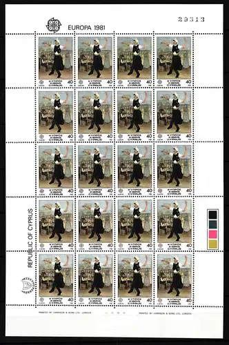 Zypern 547 postfrisch als Kleinbogen #JV520