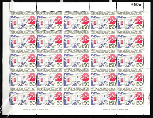 Zypern 559 postfrisch 25er Block #JV516