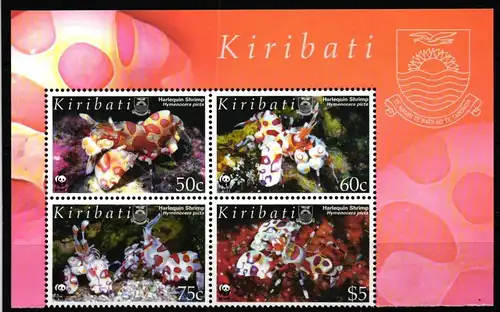 Kiribati 983-986 postfrisch als 4er Block, Schrimps #JV577