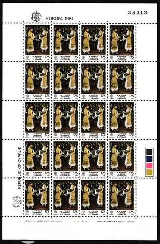 Zypern 548 postfrisch 20er Block #JV517