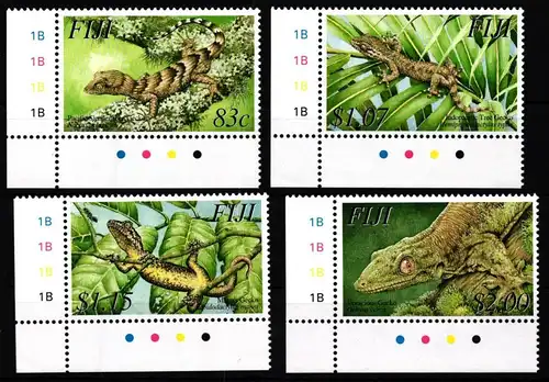 Fidschi 1048-1051 postfrisch Geckos, Reptilien #JV576