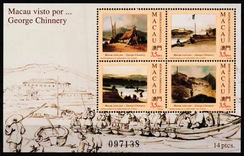 Macau Block 25 postfrisch Kunst #JV709