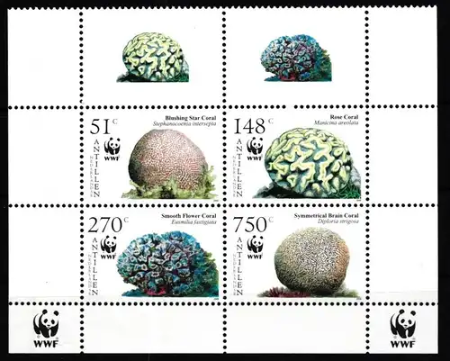 niederl. Antillen 1401-1404 postfrisch Korallen #JV651