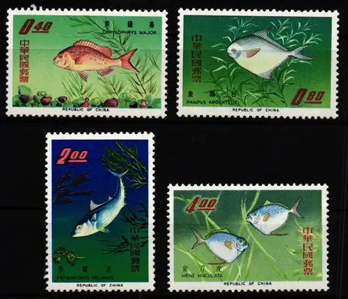 Taiwan 576-579 postfrisch Fische #JV732
