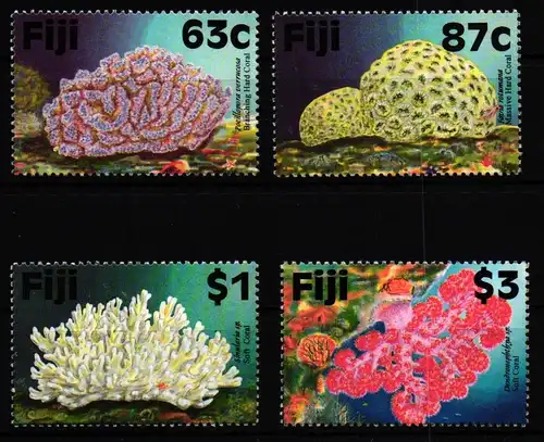 Fidschi 808-811 postfrisch Korallen #JV747