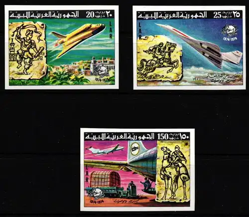 Libyen 584-586 postfrisch Weltpostverein/ UPU #JV814