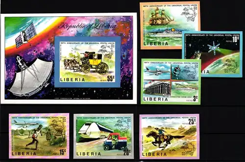 Liberia Block 70 B + 907-912 B postfrisch Weltpostverein/ UPU #JV804