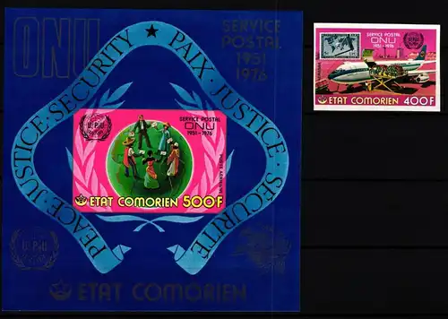 Komoren Block 44 B + 303 B postfrisch Weltpostverein/ UPU #JV824