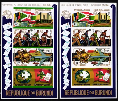 Burundi Block 79-80 B postfrisch Weltpostverein/ UPU #JV826