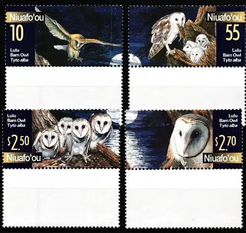 Niuafo'ou Inseln 382-385 postfrisch Eulen, Vögel #JV836