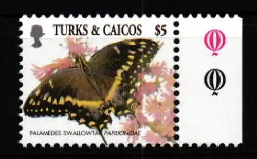 Turks und Caicos 1650 I postfrisch Schmetterling #JV834