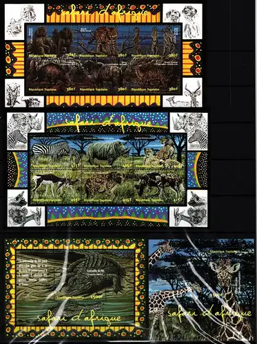 Togo Block 465-466 + 3179-3190 postfrisch afrik. Wildtiere #JV841