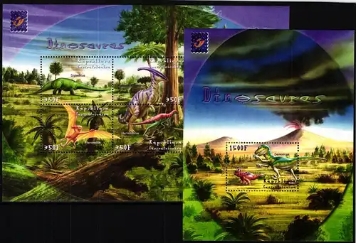 Zentralafr. Rep. Block 668 + 2815-2820 postfrisch Dinausaurier #JV830