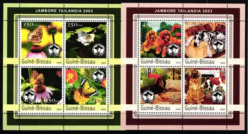 Guinea Bissau 2033-2040 postfrisch als Kleinbögen #JV850