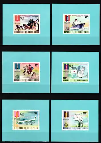 Obervolta Einzelblocks 532-537 postfrisch Weltpostverein/ UPU #JV799