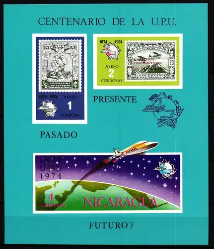 Nicaragua Block 81 II postfrisch Weltpostverein/ UPU #JV813