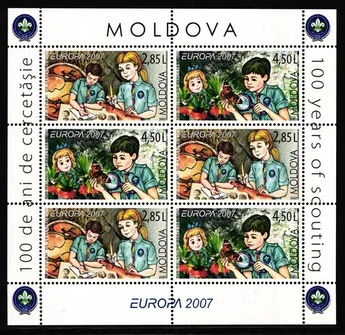 Moldawien H-Blatt 8 postfrisch Cept, Pfadfinder #JV766