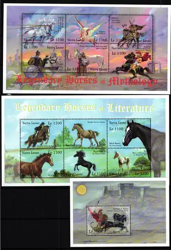 Sierra Leone Block 533 + 4108-4119 postfrisch Pferde #JV861