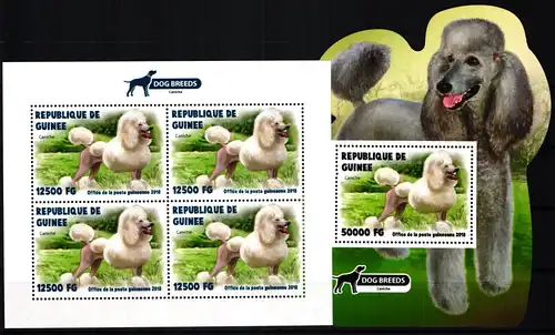 Guinea Block 2965 + 133415 postfrisch als Kleinbogen, Hunde, Pudel #JV926