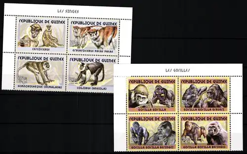 Guinea 3386-3393 A postfrisch Affen #JV876