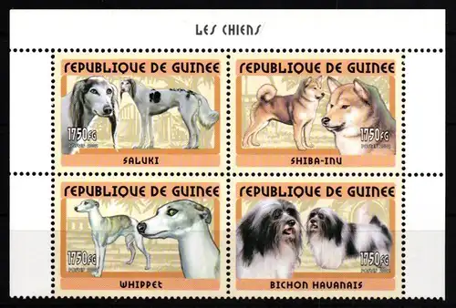 Guinea 3438-3441 A postfrisch Hunde #JV877