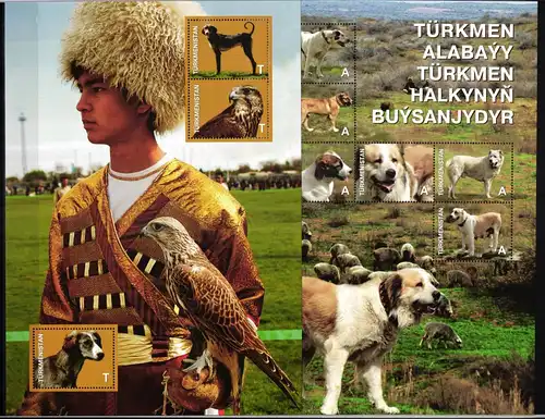 Turkmenistan Block 34-35 postfrisch Hunde #JV991