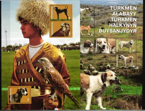 Turkmenistan Block 34-35 postfrisch Hunde #JV991
