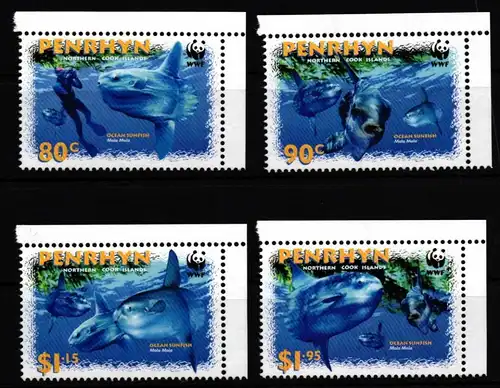 Penrhyn 605-608 postfrisch Mondfische #JV466