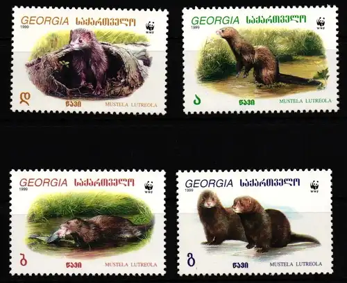 Georgien 308-311 I postfrisch Otter #JV474