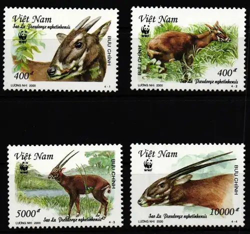 Vietnam 3063-3066 C postfrisch Antilopen #JV483