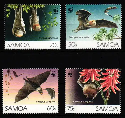 Samoa 754-757 postfrisch Fledermäuse #JV472