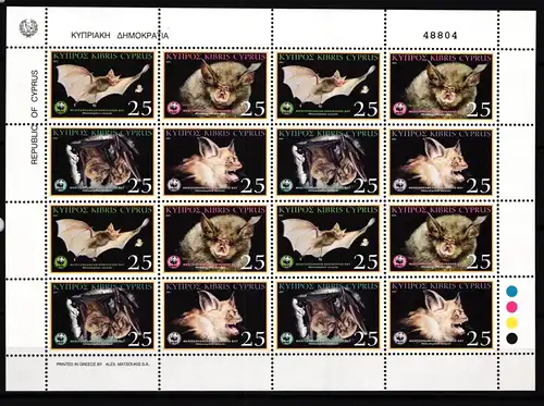 Zypern 1015-1018 postfrisch als Viererblock #JV656