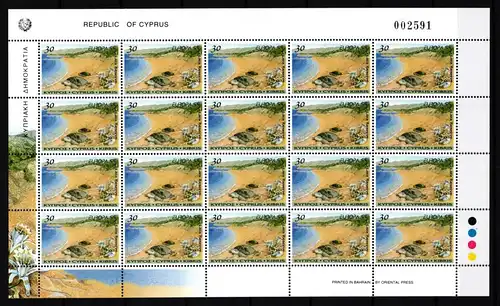 Zypern 928 postfrisch 20er Block #JV665