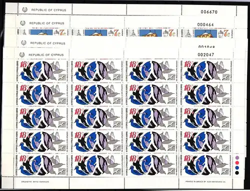 Zypern 750-753 postfrisch 20er Block #JV676