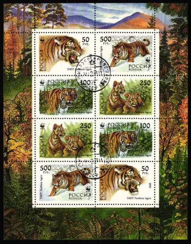 Russland Kleinbogen 343-346 gestempelt #KO726