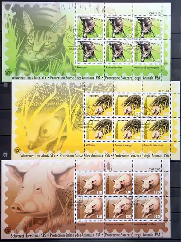 Schweiz 1886-1888 gestempelt als Kleinbogen #KR372