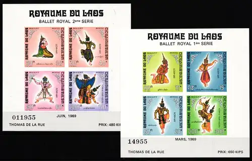 Laos Block 47II und Block 48 postfrisch #KS417