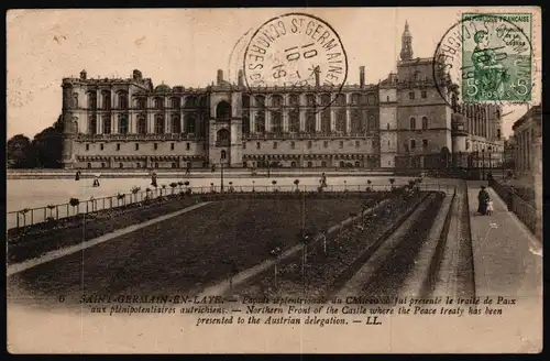 Frankreich 129 gestempelt auf Ansichtskarte St. Germain en Laye #KS424