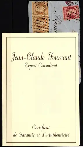 Frankreich 17 u.a. gestempelt auf Briefstück mit Attest Jean-Claude #KS514