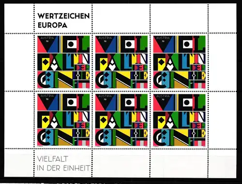 Österreich 3048 postfrisch als Kleinbogen #KS541