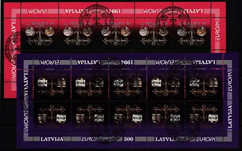 Lettland 376-377 gestempelt als Kleinbogen #KS560