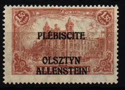 Deutsche Abstimmung Allenstein 12 b postfrisch geprüft Hey BPP #KT317