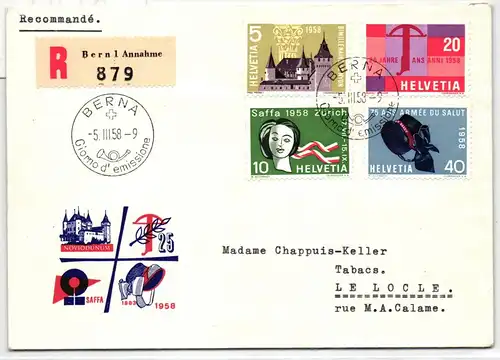 Schweiz 653-656 als Ersttagsbrief #KT371