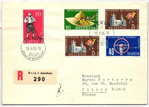 Schweiz 607-610 als Ersttagsbrief #KT369