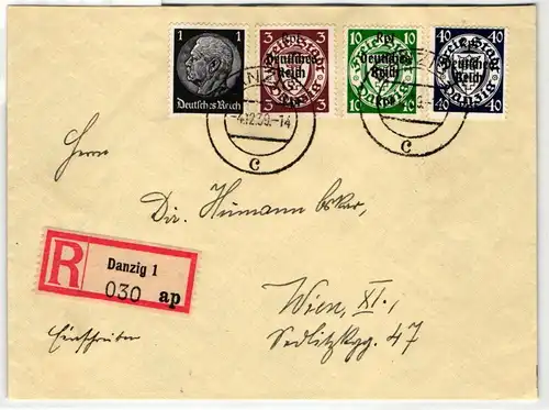 Deutsches Reich 716, 720, 726 auf Brief als Mischfrankatur portogerecht #KT483