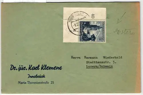 Deutsches Reich 682 auf Brief als Einzelfrankatur portogerecht #KT465