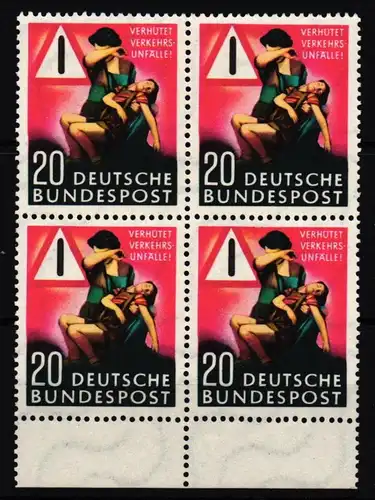 BRD Bund 162 postfrisch als 4er Block vom Unterrand #KT537