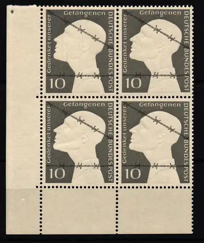 BRD Bund 165 postfrisch als 4er Block vom Eckrand #KT532